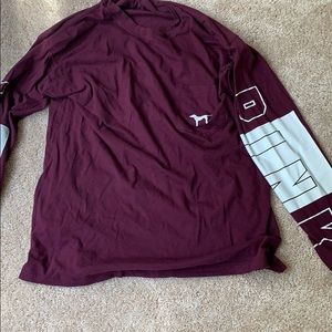 PINK Victoria’s Secret Maroon Long sleeve